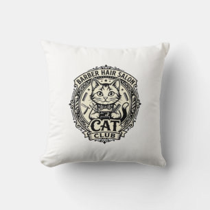 Barber Hair Salon Cat Funny Cat Graphic - Barber H Cushion