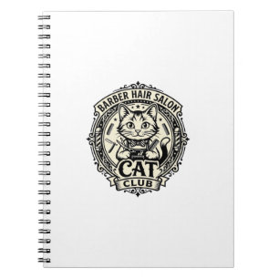 Barber Hair Salon Cat Funny Cat Graphic - Barber H Notebook