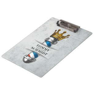 Barber Hair Shop King Crown Barber Pole Hair Salon Clipboard