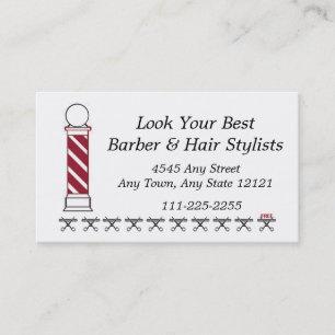 Barber Hair Stylist Customer Loyalty Punch Card -