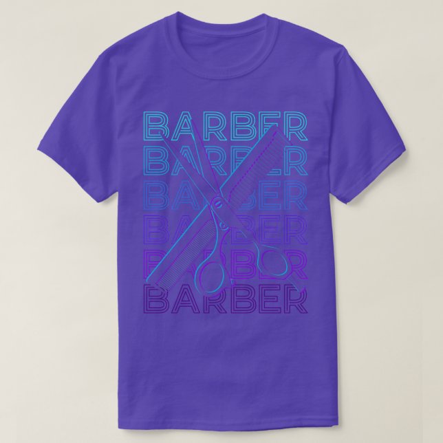 Barber Hair Sylist Hairstylist Retro Barber Gift T-Shirt (Design Front)