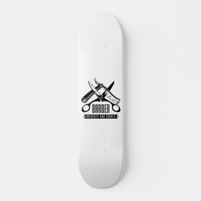 Barber – haircut and shaves skateboard (Front)