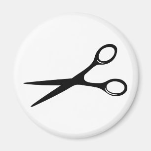 barber hairdresser scissors black magnet
