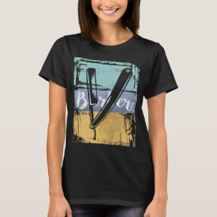 Barber Hairdresser Tee - Vintage Retro Razor