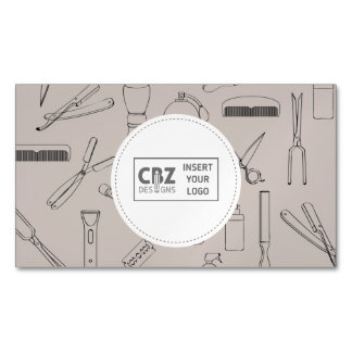 Barber Icons Professional Magnetic Business Card