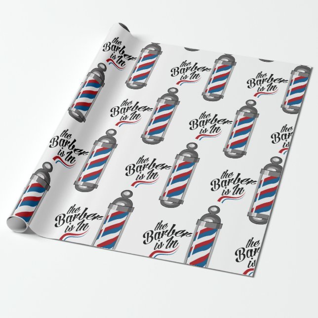 Barber Is In Wrapping Paper (Unrolled)