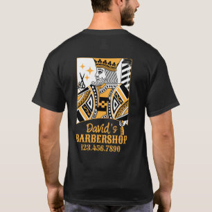 Barber King Retro Playing Card Style Hair Stylist T-Shirt