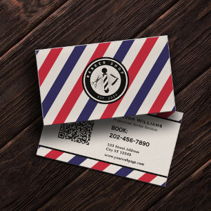 Barber logo sign vintage barbershop  business card