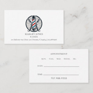 Barber Logo Template Appointment And Business Card
