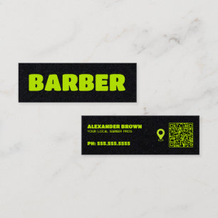 Barber Maps Custom QR Mini Business Card