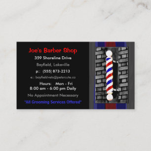 Barber / Men's Hair Stylist Business Cards