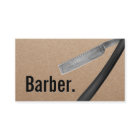 Barber Minimalist Barbershop Rustic Kraft