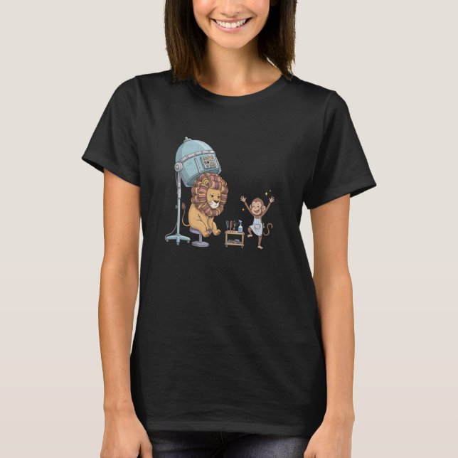 Barber Monkey - Funny Hair Stylist T-Shirt (Front)