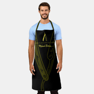 Barber Neon Yellow   Salon Branding Apron