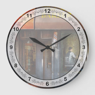 Barber - NY - Greenwich Village - West Village Bar Large Clock