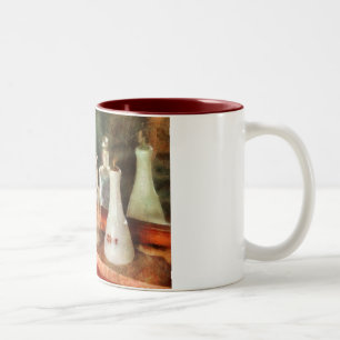 Barber - On a barbers counter Two-Tone Coffee Mug