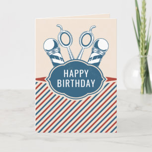 Barber Or Hair Stylist Birthday Holiday Card