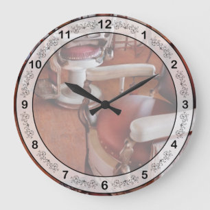 Barber - Please have a seat Large Clock