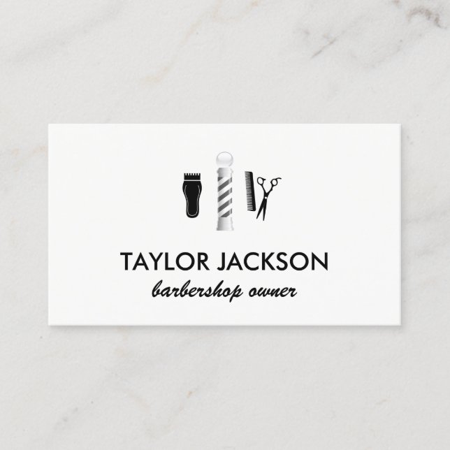 Barber Pole Appointment Card (Front)