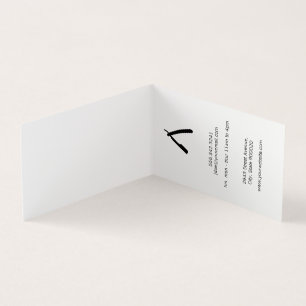 Barber Pole Appointment Leather Background Business Card
