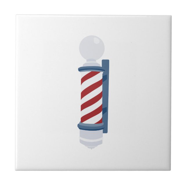 Barber Pole Ceramic Tile (Front)