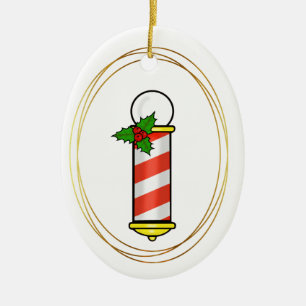 Barber Pole Christmas Ornament