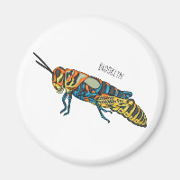 Barber pole grasshopper cartoon illustration
