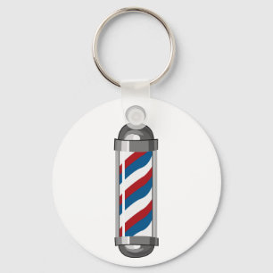 Barber Pole Key Ring