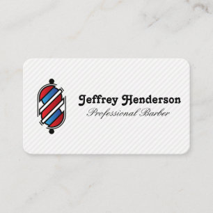 Barber Pole Logo Business Card
