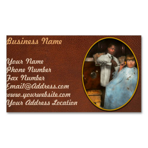 Barber - Portable music player 1921 Magnetic Business Card