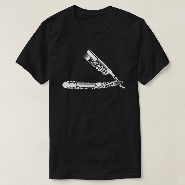 barber razor icons T-Shirt (Design Front)