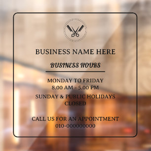 Barber Salon Business Hours Store Opening Hours 