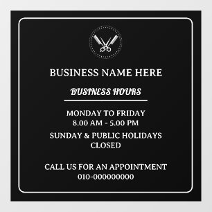 Barber Salon Business Hours Store Opening Hours