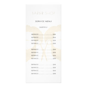 Barber salon simple modern elegant services menu