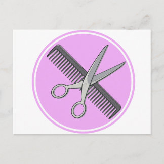 Barber Scissor and Comb Postcard