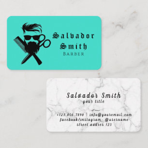 Barber Scissors Art Salon Hairdresser Business Card
