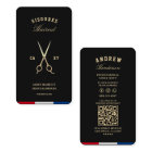 Barber Scissors Black Gold Red Blue White Modern 