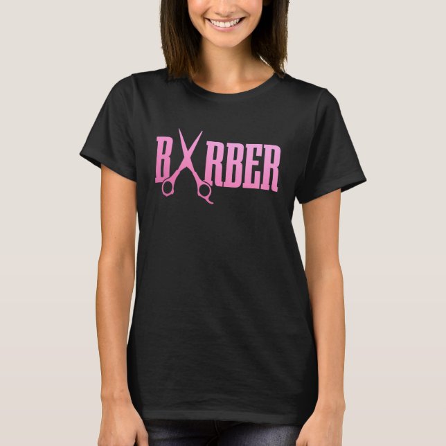 Barber Scissors Hairstylist Hairdresser Coiffeur T-Shirt (Front)