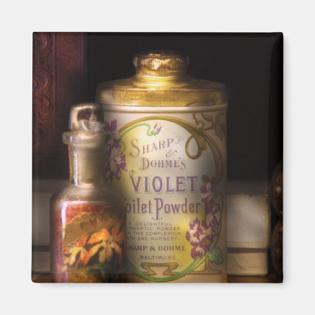Barber -  Sharp & Dohme's Violet Toilet Powder Magnet (Front)