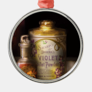 Barber - Sharp & Dohme's Violet Toilet Powder Metal Ornament