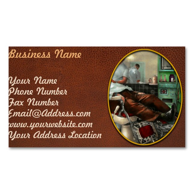 Barber - Shave - Pennepacker's barber shop 1942 Magnetic Business Card (Front)