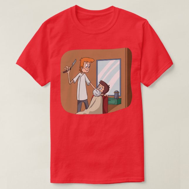 Barber shaving T-Shirt (Design Front)