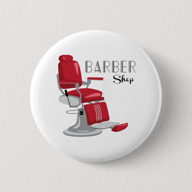 Barber Shop 6 Cm Round Badge (Front)