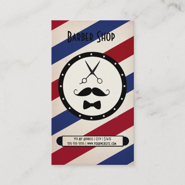Barber shop Business Card (Front)