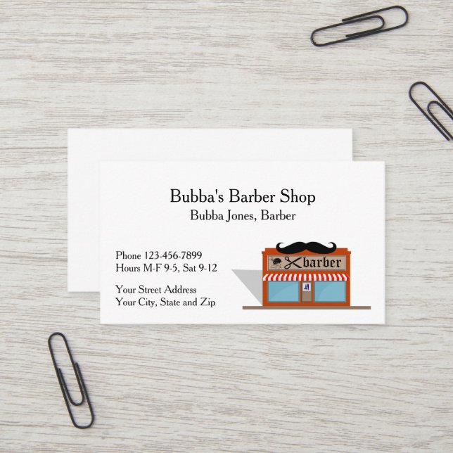 Barber Shop Business Card (Front/Back In Situ)