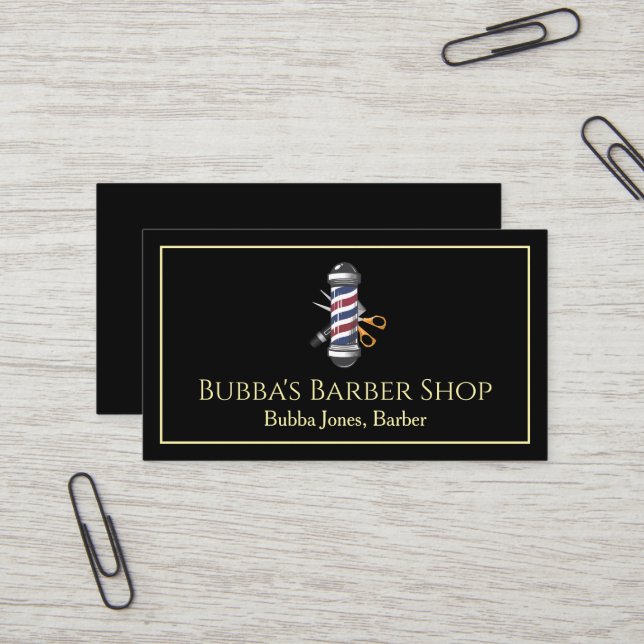 Barber Shop Business Card (Front/Back In Situ)