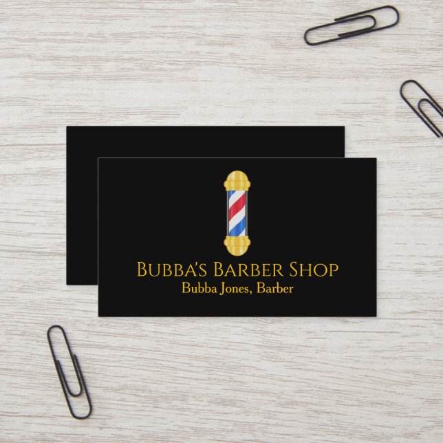 Barber Shop Business Card (Front/Back In Situ)