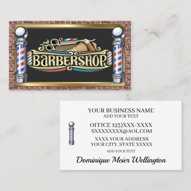 Barber Shop Business Card (Front/Back)