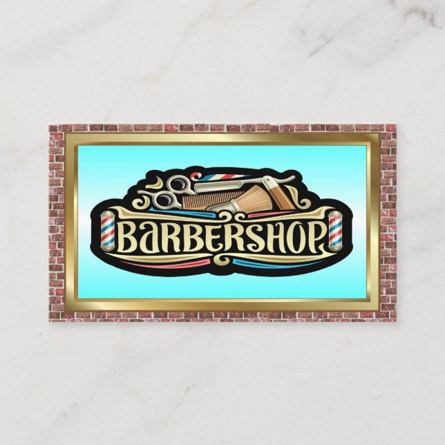 Barber Shop Business Card (Front)