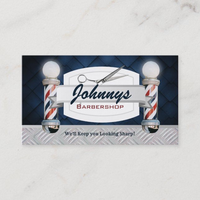 Barber Shop Business Cards (Front)